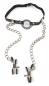 Preview: O-Ring Gag with Nipple Clamps