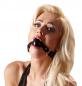 Preview: Leder Mundknebel schwarz S-L