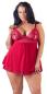 Mobile Preview: Rotes Spitzen Babydoll