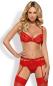 Preview: BH, Strapsgurt mit Riostring in rot