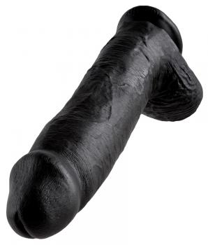 King Cock 12 inch Balls Black