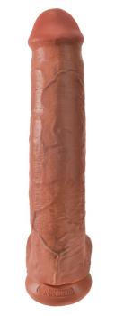 King Cock 15 Cock w Balls Tan