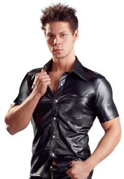Lederimitat Herren Hemd 2XL