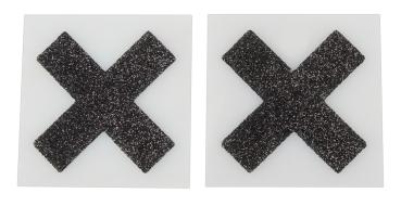 Glitzer Nippelsticker in X Form