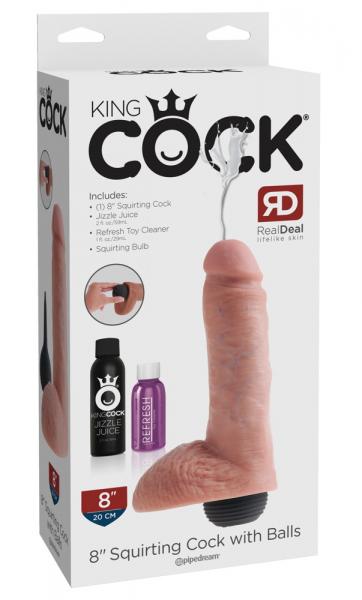 8" Squirting Cock with Balls
