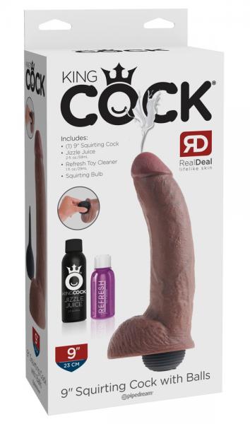 9" Squirting Cock with Balls