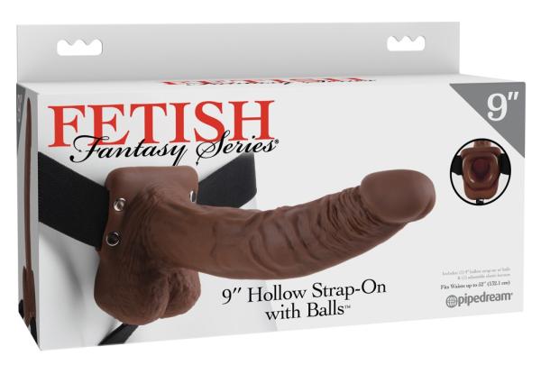 9“ Hollow Strap-on with Balls