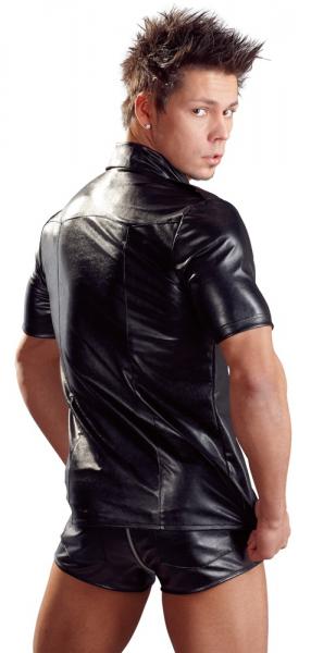 Lederimitat Herren Hemd 2XL