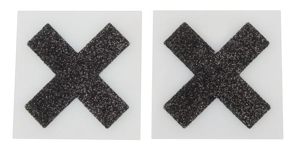 Glitzer Nippelsticker in X Form