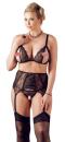 Soft BH mit Strapsgurt und ouvert String